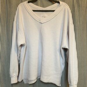Oversized Aerie Soft White Knit Top